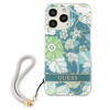 Guess Flower Cord - Etui ze smyczką iPhone 13 Pro Max (Green) (GUHCP13XHFLSN)