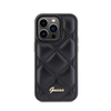 Guess Quilted Metal Logo - Etui iPhone 15 Pro (czarny) (GUHCP15LPSQSQSK)