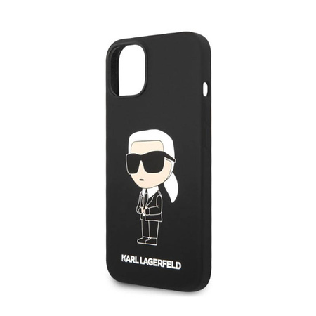 Karl Lagerfeld Silicone NFT Ikonik - Etui iPhone 14 Plus (czarny) (KLHCP14MSNIKBCK)