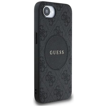 Guess 4G Circle Classic Logo MagSafe - Etui do iPhone 16e (czarny) (GUHMPSE4P4PGRSGK)