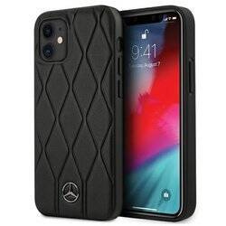 Mercedes Leather Wave Line - Etui iPhone 12 mini (black) (MEHCP12SMULBK)