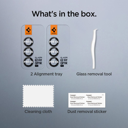 Spigen Optik Pro HD GLAS.TR EZ Fit Camera Protector 2-Pack - Szkło ochronne na obiektyw do Samsung Galaxy Z Fold 7 (2 szt)(Czarny) (AGL09581)