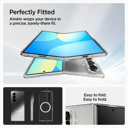 Spigen Airskin Mag MagSafe - Etui do Samsung Galaxy Z Fold 7 (Clear/White) (ACS09545)