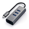 Satechi Hub z USB-C na USB 3.0 i Ethernet - Gwiezdna szarość (ST-TC2N1USB31AM)