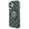 Karl Lagerfeld IML Monogram Karl & Choupette Head MagSafe - Etui iPhone 16 (czarny) (KLHMP16SHMCKMHK)