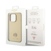 Guess 4G Strass Metal Logo - Etui iPhone 15 Pro Max (złoty) (GUHCP15XPS4DGPD)