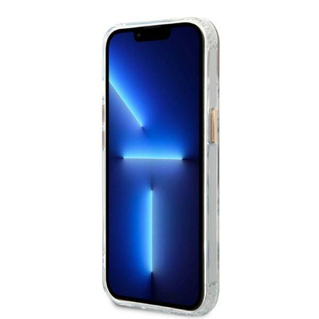 Guess Metal Outline Magsafe - Etui iPhone 13 (przezroczysty / złoty) (GUHMP13MHTRMD)