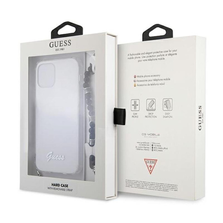 Guess Black Pearl Strap - Etui iPhone 12 Pro Max (przezroczysty) (GUHCP12LKPSBK)