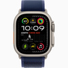 Apple Watch Ultra 2 GPS + Cellular 49mm Koperta z tytanu w kolorze naturalnym, Opaska Trail w kolorze niebieskim - M/L (MX4L3WB/A)