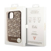 Guess GCube Stripes MagSafe - Etui iPhone 14 Plus (Brązowy) (GUHMP14MHGCFSEW)