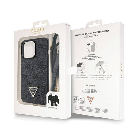 Guess Crossbody 4G Metal Logo - Etui iPhone 13 Pro (czarny) (GUHCP13LP4TDSCPK)