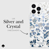 Kate Spade New York Protective Gems MagSafe - Etui iPhone 16 Pro Max (Flowerbed Blue) (KS054464)