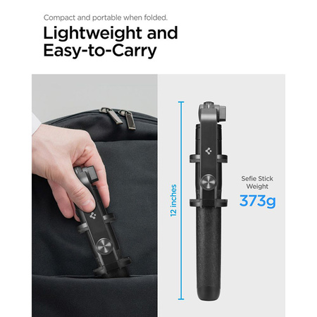 Spigen S560W Bluetooth Selfie Stick Tripod - Statyw na smartfon / uchwyt selfie stick (Czarny) (AMP05813)
