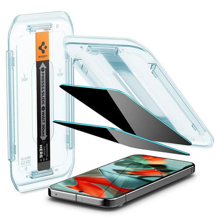 Spigen GLAS.TR EZ FIT Privacy 2-Pack - Szkło hartowane z filtrem prywatyzującym do Google Pixel 9 Pro XL 2 szt (AGL09313)