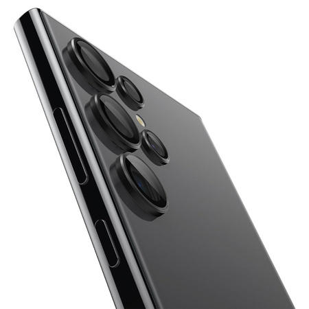 Spigen Optik Pro GLAS.TR EZ Fit Camera Protector 2-Pack - Szkło ochronne na obiektyw do Samsung Galaxy S24 Ultra (2 szt) (Czarny) (AGL07425)