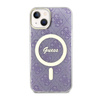 Guess 4G MagSafe - Etui iPhone 14 (Purpurowy) (GUHMP14SH4STU)