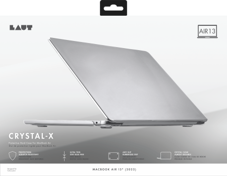 LAUT Slim Crystal-X - obudowa ochronna do Macbook  Air 13" M2 2022/M3 2024 (crystal) (L_MA22_SL_C)