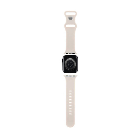 Hello Kitty Silicone Tags Graffiti - Pasek do Apple Watch 38/40/41 mm (beżowy) (HKAWMSDGPTE)
