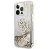 Guess Liquid Glitter 4G Big Logo - Etui iPhone 13 Pro Max (złoty) (GUHCP13XLG4GGO)