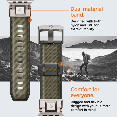 Spigen DuraPro Armor - Pasek do Apple Watch 44/45/46/49 mm (Military Green) (AMP09102)