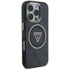Guess IML Metal Glitter 4G Circle Triangle MagSafe - Etui do iPhone 16 Pro (czarny) (GUHMP16LHG4PRTGK)