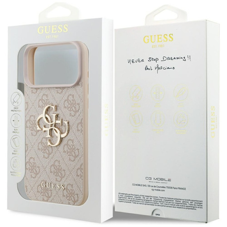 Guess 4G Big Logo - Etui iPhone 17 Pro Max (różowy) (GUHCP17X4GMGPI)