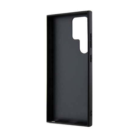 BMW Leather Carbon Blue Line - Etui Samsung Galaxy S24 Ultra (czarny) (BMHCS24L22NBCK)