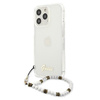 Guess White Pearl Strap - Etui iPhone 13 Pro (przezroczysty) (GUHCP13LKPSWH)
