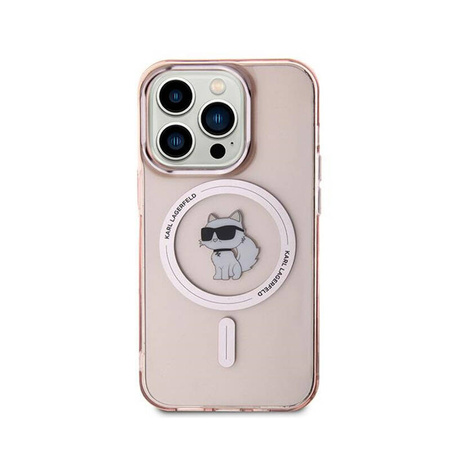 Karl Lagerfeld IML Choupette MagSafe - Etui iPhone 14 Pro (różowy) (KLHMP14LHFCCNOP)