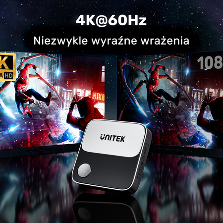Unitek Bezprzewodowy transmiter HDMI 4K 60Hz zasięg do 8m (V1162B01)