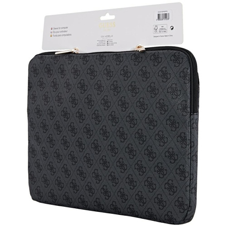 Guess 4G Zipper Pocket Triangle Logo Sleeve - Etui na notebooka 14" (czarny) (GUCS14ZP4DPTK)