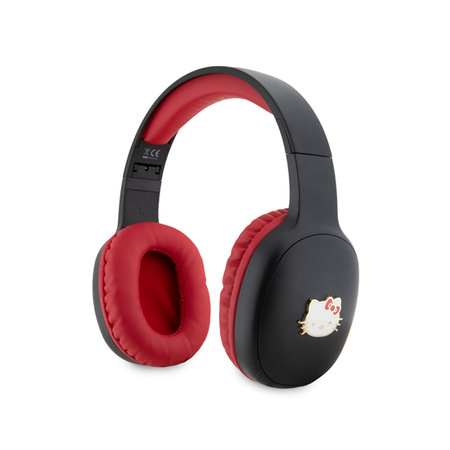 Hello Kitty Metal Logo Oval Shape - Bezprzewodowe słuchawki nauszne Bluetooth V5.3 (czarny) (HKBHA1BKHLMK)