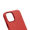 Crong Essential Cover - Etui ze skóry ekologicznej iPhone 12 Pro Max (czerwony) (CRG-ESS-IP1267-RED)