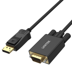 Unitek Adapter DisplayPort na VGA, kabel 1,8m - czarny (Y-5118F)