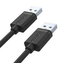 Unitek Kabel Przewód USB-A 2.0 AM-AM Czarny 1,5m (Y-C442GBK)