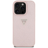 Guess Hot Stamp 4G Pattern Triangle Metal Logo - Etui do iPhone 16 Pro (różowy) (GUHCP16LPGP4STRP)