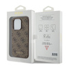 Guess 4G Metal Gold Logo - Etui iPhone 15 Pro (brązowy) (GUHCP15LG4GFBR)