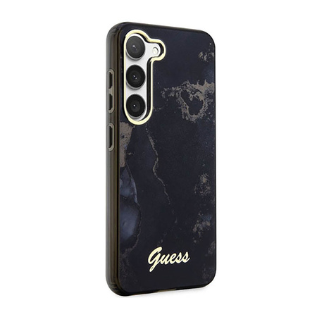 Guess Golden Marble Collection - Etui Samsung Galaxy S23+ (czarny) (GUHCS23MHTMRSK)