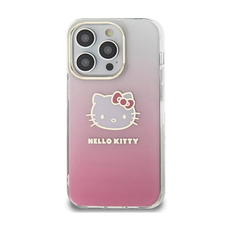 Hello Kitty IML Gradient Electrop Kitty Head - Etui iPhone 15 Pro Max (różowy) (HKHCP15XHDGKEP)