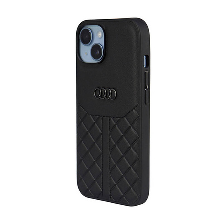 Audi Genuine Leather - Etui iPhone 14 (Czarny) (AU-TPUPCIP14-Q8/D1-BK)