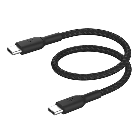 Belkin Kabel USB C na USB C 60W oplot, czarny 0,15m (CAB004BT0MBK)