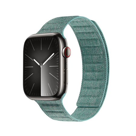 Crong Melange - Pasek magnetyczny do Apple Watch 44/45/46/49 mm (turkusowy melanż) (CRG-44MEL-TRQ)