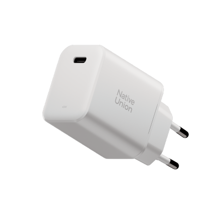 Native Union Fast GaN Charger - ładowarka 45W PD, 1x USB-C (white) (FAST-PD45-WHT-EU)