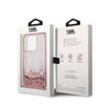 Karl Lagerfeld Liquid Glitter Big Logo Case - Etui iPhone 14 Pro (różowy) (KLHCP14LLBKLCP)