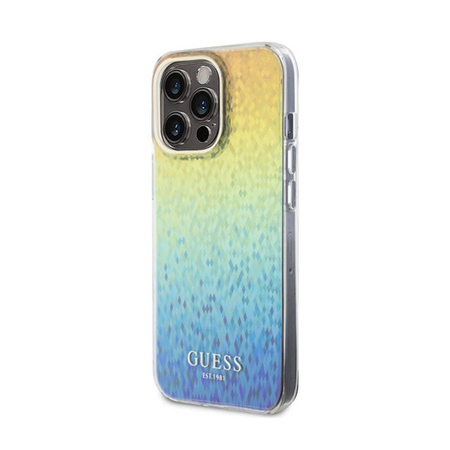 Guess IML Faceted Mirror Disco Iridescent - Etui iPhone 15 Pro Max (Iridescent) (GUHCP15XHDECMI)
