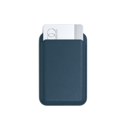 Satechi Vegan-Leather Wallet Stand - portfel i podstawka do iPhone'a z wegańskiej skóry kompatybilny z MagSafe (blue) (ST-VLWB)