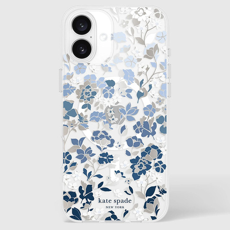 Kate Spade New York Protective Gems MagSafe - Etui iPhone 16 Plus (Flowerbed Blue) (KS054380)