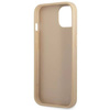 Guess Saffiano Triangle Logo Case - Etui iPhone 14 Plus (beżowy) (GUHCP14MPSATLE)