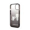 Karl Lagerfeld Gradient Ikonik Karl & Choupette - Etui iPhone 14 Plus (czarny) (KLHCP14MTGKCK)