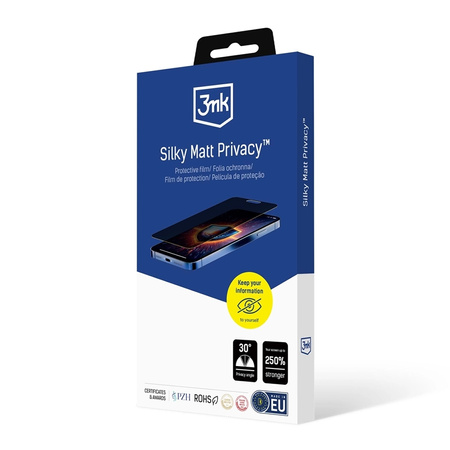 3mk Silky Matt Privacy - Matowa folia prywatyzująca do iPhone 17 Pro Max (3MK_5903108675154)